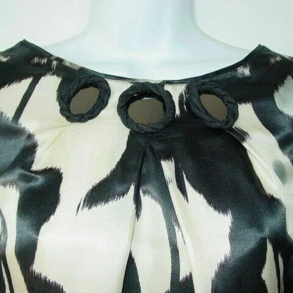 NWT PIAZZA SEMPIONE Multi Silk Long Sleeve Dress 40/6 - Picture 3 of 7